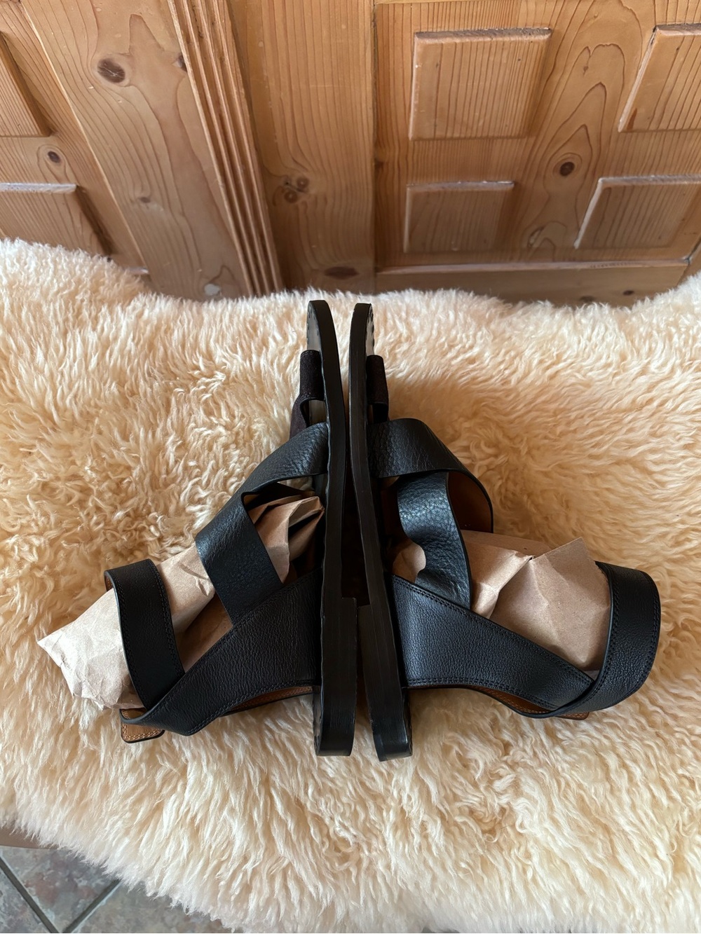 Chloe Karenn Flat Mixed-Media Sandals - Picture 7 of 11